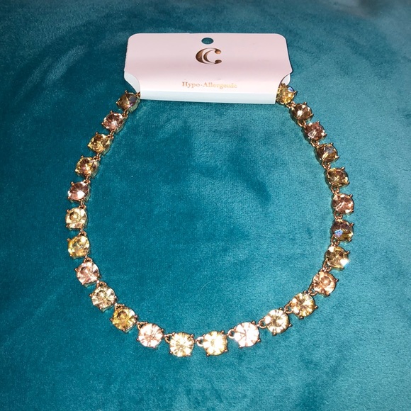 SOLD ✔️❌ Host Pink 6/29 🎉 Rose Gold Necklace with Stones - Picture 3 of 3